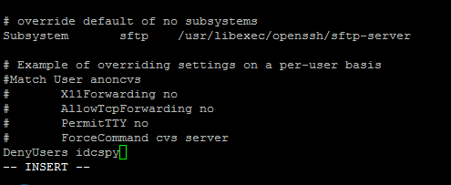 centos7禁用用户SSH登录