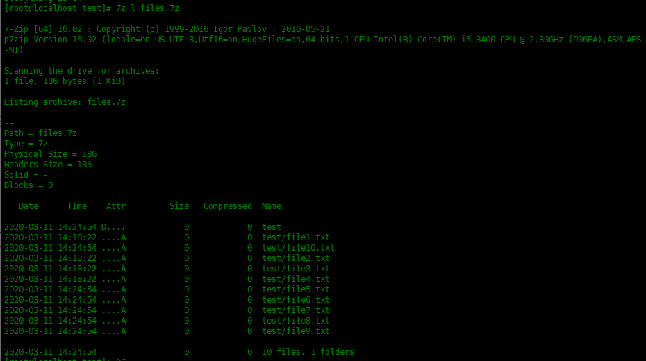 Centos7中使用7zip压缩工具Centos7中使用7zip压缩工具