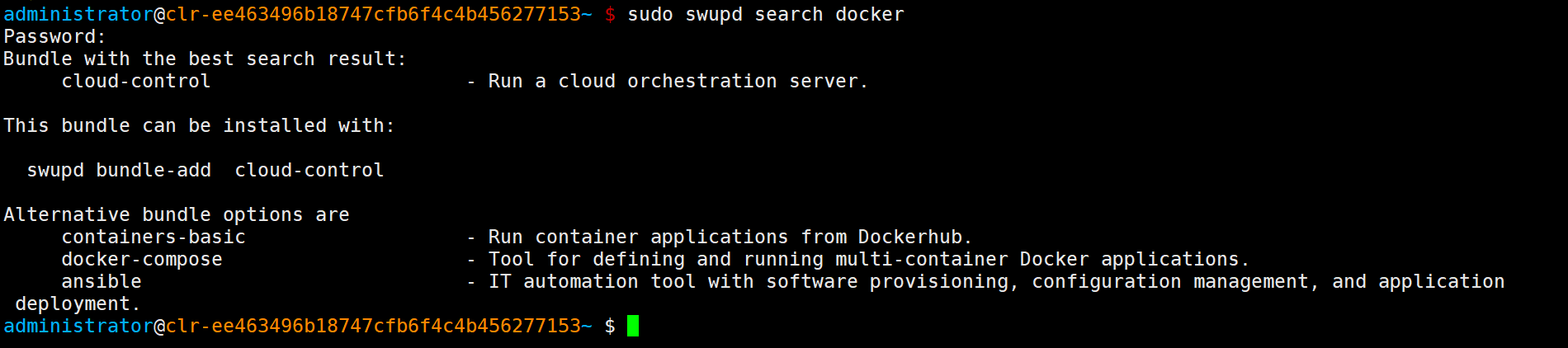 ClearLinux包管理器swupd使用入门ClearLinux包管理器swupd使用入门