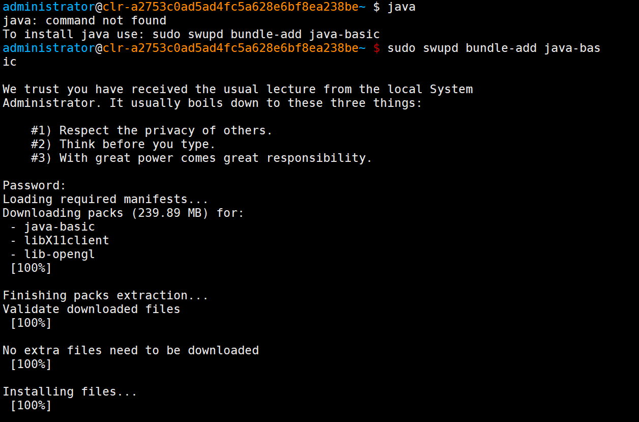 ClearLinux包管理器swupd使用入门ClearLinux包管理器swupd使用入门