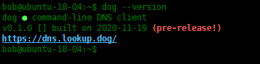 Dog-用于DNS查询的命令行工具Dog-用于DNS查询的命令行工具