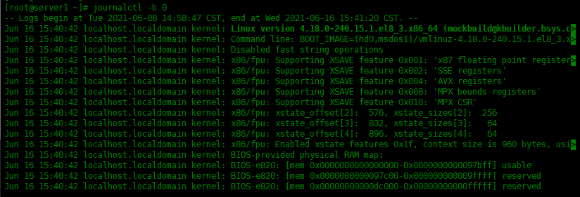 Centos8 中如何使用journalctl分析日志Centos8 中如何使用journalctl分析日志