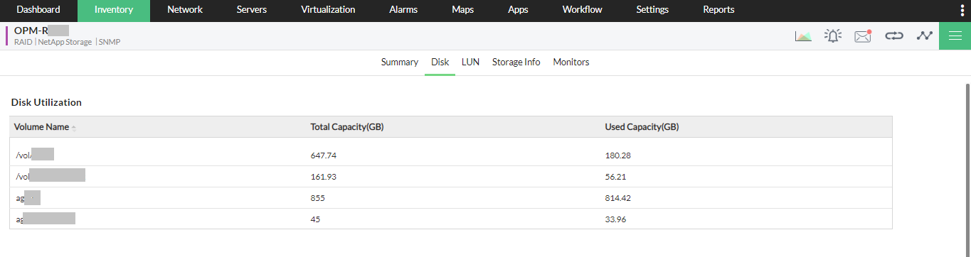 硬盘监控 硬盘监控软件 - ManageEngine OpManager