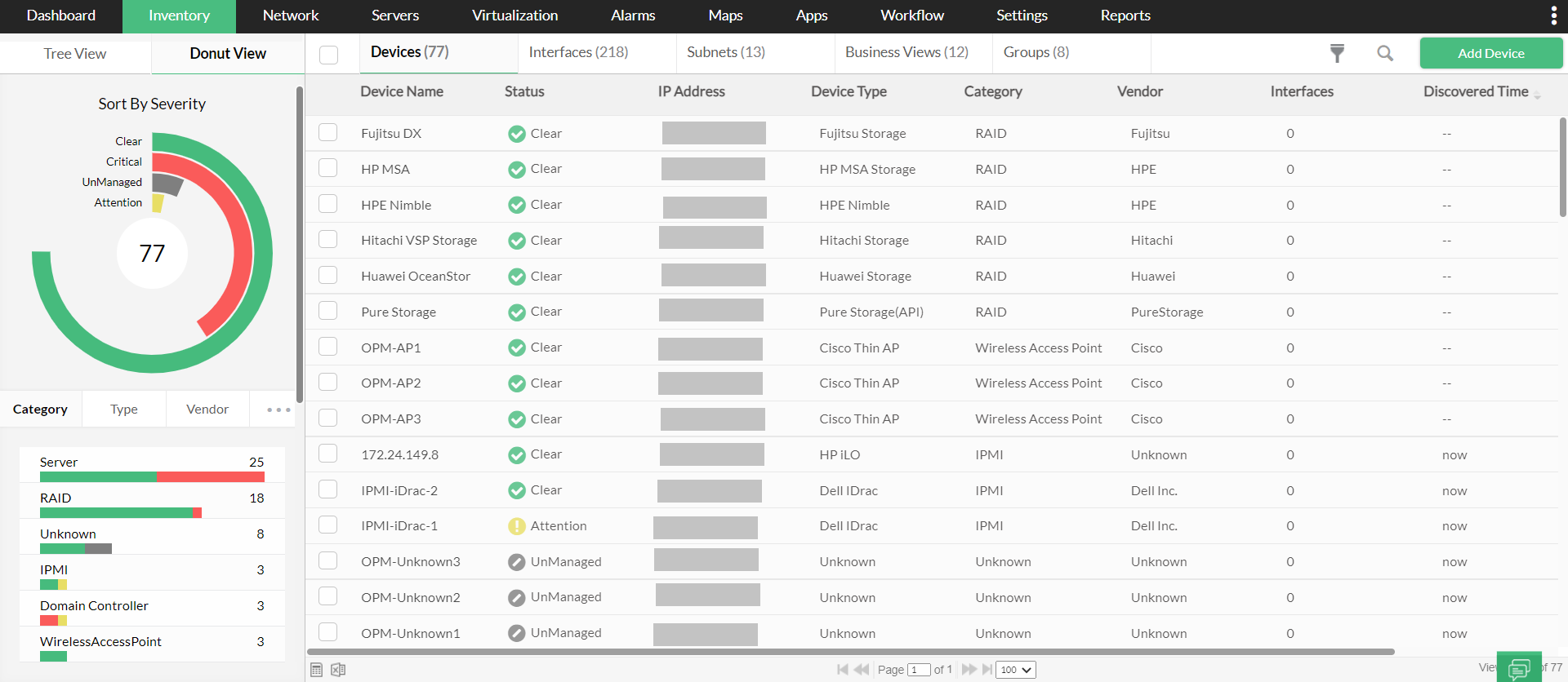 网络发现-ManageEngine OpManager