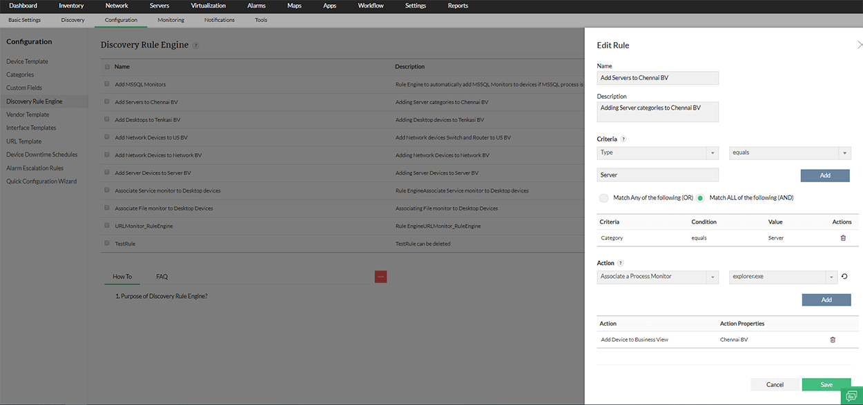 实时网络发现工具 - ManageEngine OpManager