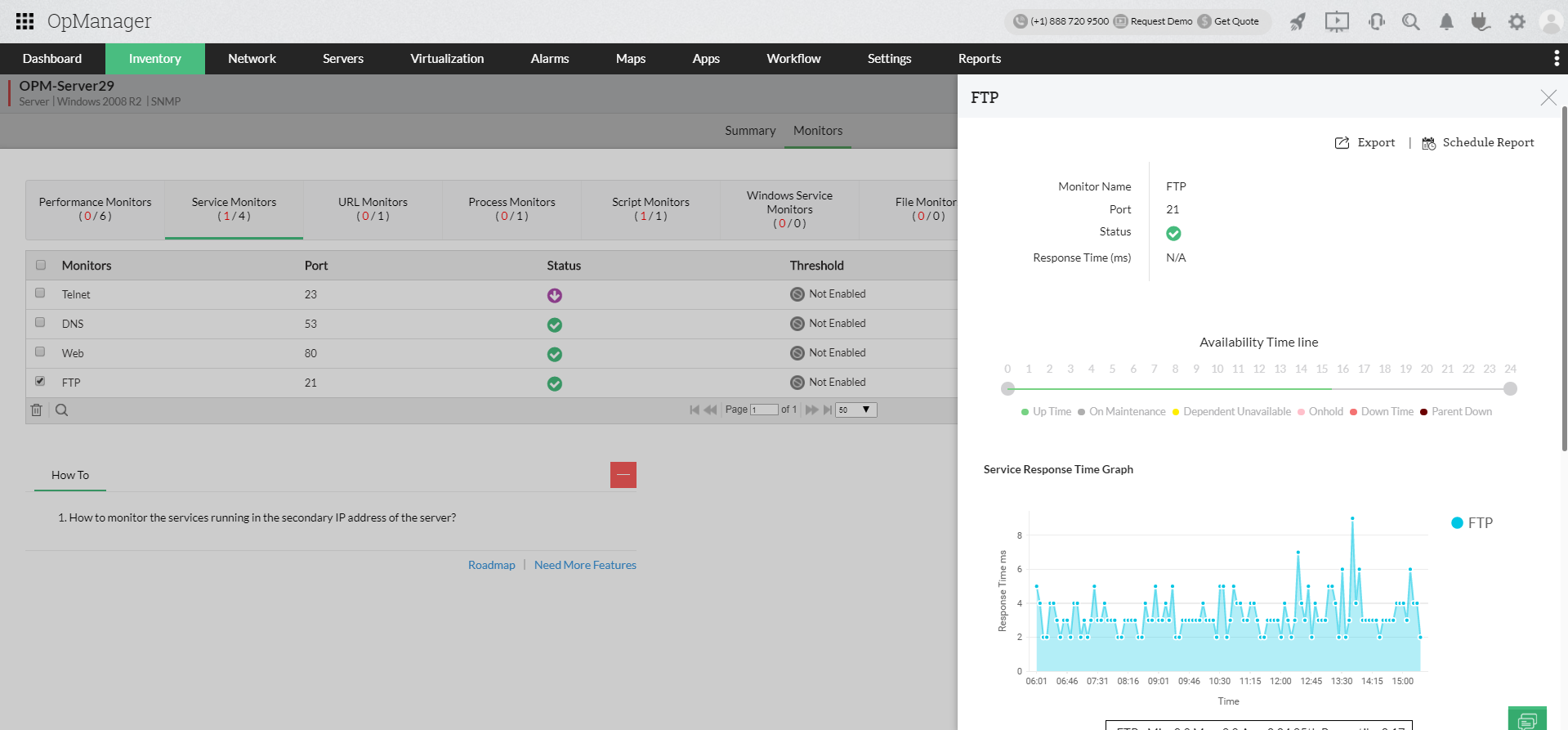 FTP服务器监控 - ManageEngine OpManager