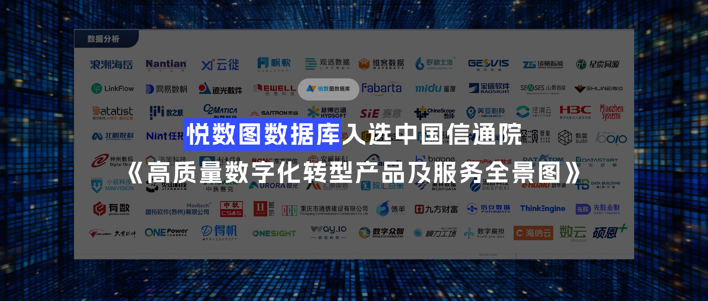 悦数图数据库入选中国信通院《高质量数字化转型产品及服务全景图（2023）》