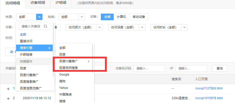 流量来路如何区分，自然流量和竞价流量的辨别