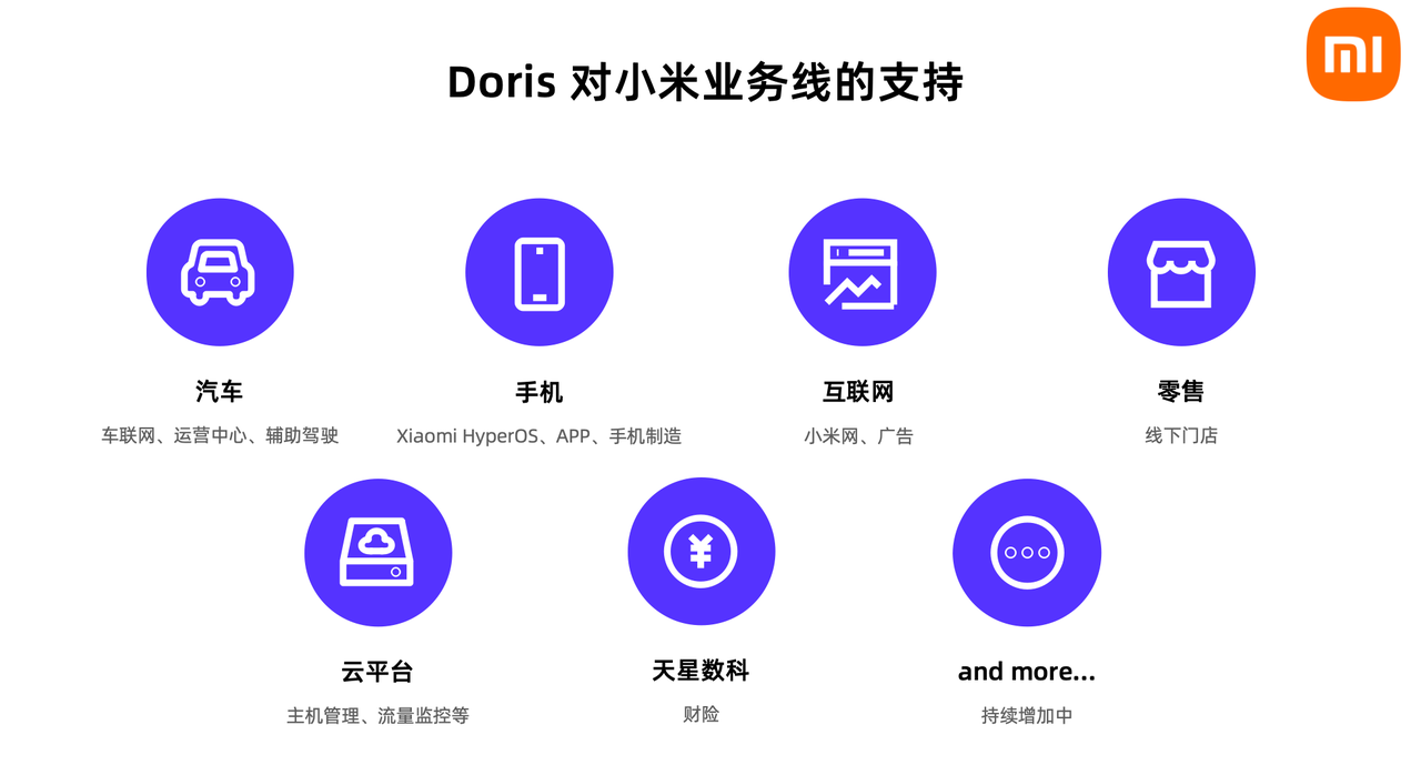 Doris 对小米业务线的支持.PNG